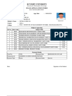 Kuvempu University: Exam Application Form