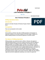 Basic Petroleum Principles 3: Drilling Operations Basics