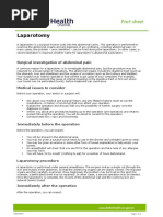 Exploratory Laparotomy Overview | PDF | Abdomen | Surgery
