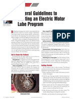 General Guidelines To Starting An Electric Motor Lube Program