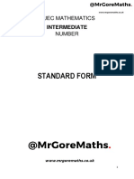Standard Form: Wjec Mathematics