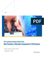 Best Practices in Alternative Assessment of Performance