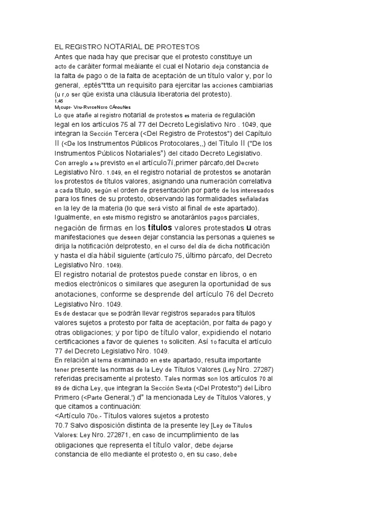 Registro Notarial de Protestos | PDF | Gobierno | Justicia