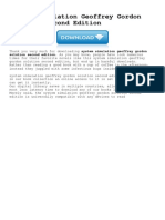 System Simulation Geoffrey Gordon Solution Second Edition PDF