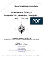 2-Day Intensive Training in Acceptance and Commitment Therapy (ACT)