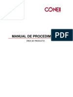 Manual de Procedimiento Área de Producto PDF