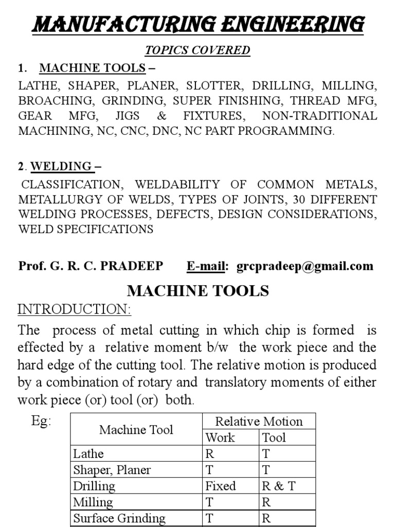 1-Machine Tools - Made Easy PDF | PDF | Drill | Drilling
