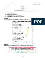 Guía 15 Poesía Separación de Palabras Sílaba Tónica y Átona