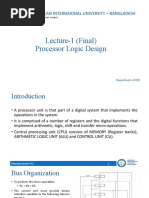 Lecture-1 (Final) Processor Logic Design: American Internaional University - Bangladesh