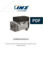 Alternator E1S13S A/4: Three-Phase Synchronous Alternator With Brushes and Compound - 4 Poles