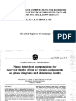 Phase Behaviour Computations For Reservoir Fluids: Effect of Pseudo-Components On Phase Diagrams and Simulation Results Y.K. Li L.X. Nghiem A. Siu