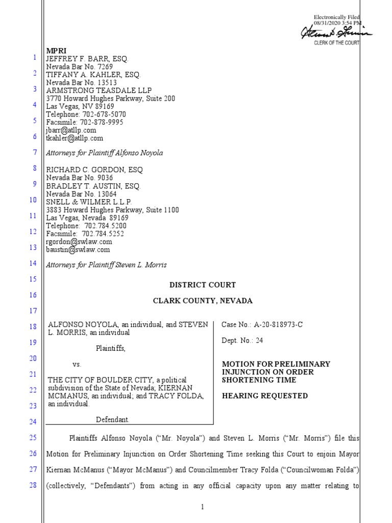 New Motion PDF Tortious Interference Injunction