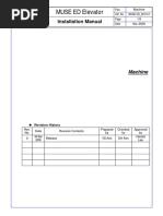 MUSE ED Elevator: Installation Manual