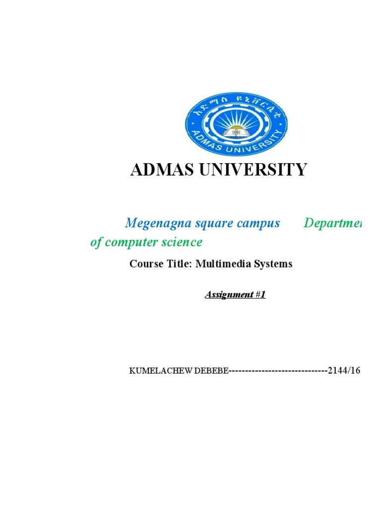 Multimedia Systems Assignment Overview | PDF | Data Compression | Adobe ...