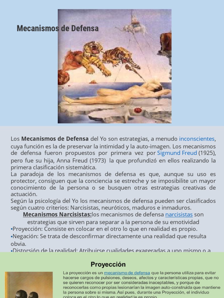 Mecanismos de Defensa | PDF | Disociación (psicología) | Las emociones