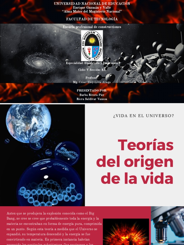 Semana 13 - PPT Teorias Del Origen de La Vida (Monografia) | PDF ...