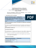 Guía de Actividades y Rúbrica de Evaluación - Unidad 1 - Fase 2 - Analizar Fundamentos, Planeación Del Proyecto