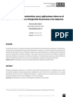 Test Psicológicos y Entrevistas: Usos y Aplicaciones Claves en El Proceso de Selección e Integración de Personas A Las Empresas.