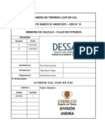 Ingeniería de terreno Loop de Cal - Memoria de cálculo - Flujo de potencia