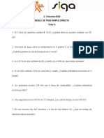 REGLA DE TRES SIMPLE DIRECTA Taller 3 - 2 Trimestre 2020