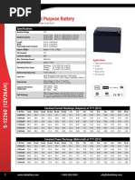 S Series General Purpose Battery: Specifications