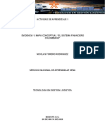 Evidencia 1 Mapa Conceptual "El Sistema Financiero Colombiano"