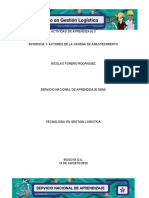 Evidencia 1 Actores de La Cadena de Abastecimiento