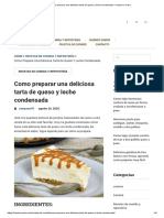 Como Preparar Una Deliciosa Tarta de Queso y Leche Condensada - Hazlo en Casa