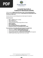 First Rand-Learnership Application Form 2011