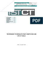 Techniques To Develop Study Habits and Use of Ict Tools