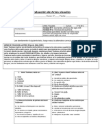 Evaluacion Artes Visule PDF