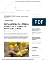 CORTA LIMONES EN 4 TROZOS Y PONLO SAL Y PONLOS EN MEDIO DE LA COCINA – Observa y Hazlo