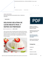 DELICIOSO GELATINA DE LECHE RECETA FÁCIL Y RÁPIDO DE PREPARAR – Observa y Hazlo