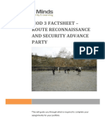 Factsheet 3 - Route Reconnaissance and Security Advance Party PDF