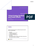 Virtual Analog Synthesis Gy and Audio Effects: Outline