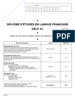 Sujet Candidat DELF A1 2