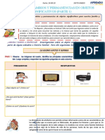 Descubrimos Cambios Y Permanencias en Objetos Significativos (Parte 1)