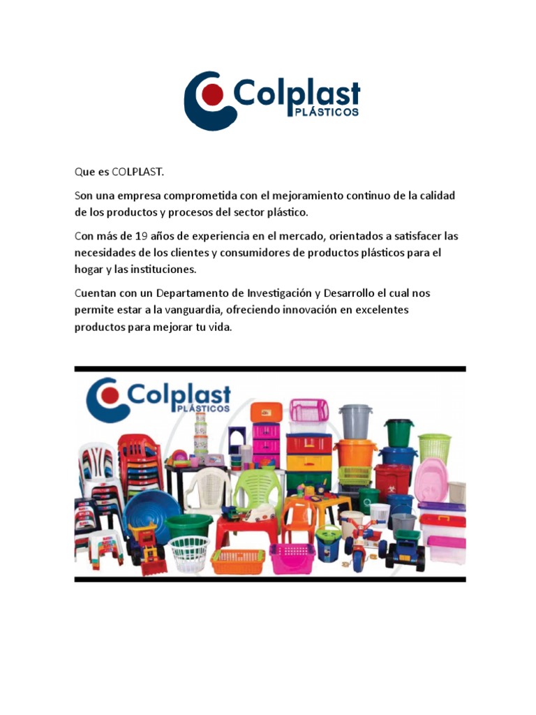 Colplast: Innovación en Plásticos para el Hogar | PDF | Crecimiento ...