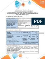 Guía de actividades y rúbrica de evaluación - Fase 3 - Entrega complemento del punto 3, de la propuesta Alternativas para grado de la ECACEN