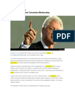 Cap 3:mayo 10 Bill Clinton To Visit Colombia Wednesday: Cartagena