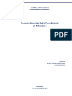 Nociones Generales Sobre Procedimiento en Tribunales I. 2019