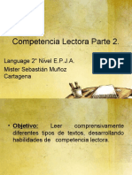 PPT COMPETENCIA LECTORA PARTE 2 2° NIVEL LANGUAGE