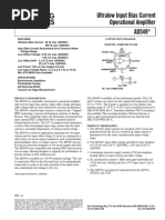 Ultralow Input Bias Current Operational Amplifier AD549