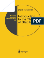 Merkin - 1996 - TAM - Introduction To The Theory of Stability PDF