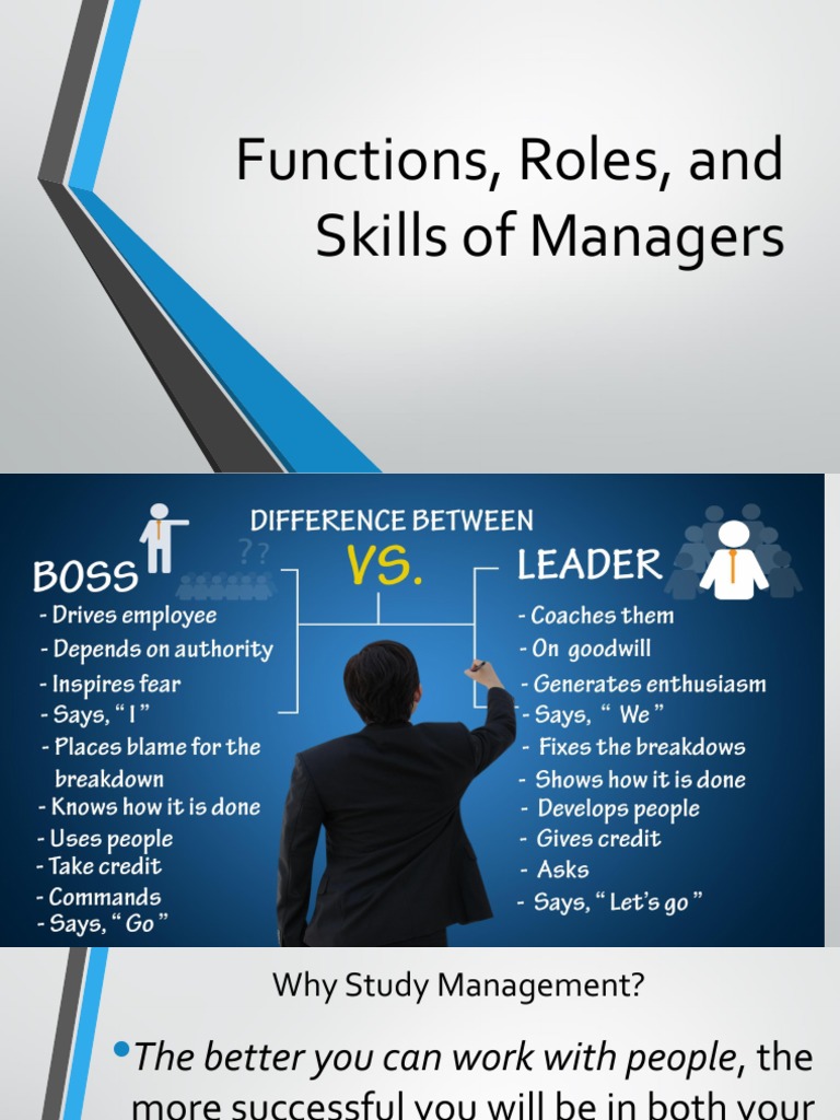 3 Functions Roles And Skills Of Managers | Pdf | Goal | Employment