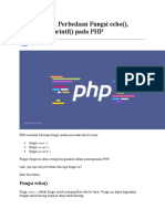 Perbedaan Fungsi Echo, Print, Dan Printf Pada PHP
