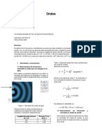 Determinación de frecuencia y velocidad de ondas de agua, sonido y luz