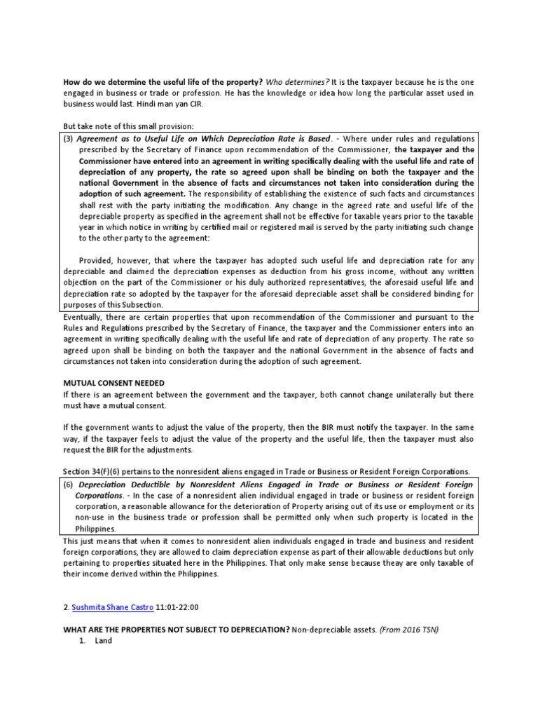 How Do We Determine The Useful Life of The Property | PDF