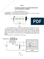 Lab # 4 The Photoconductivity of Silicon and The Life-Time of Excess Minority Carriers