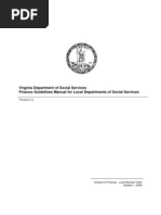 Finance Guidelines Manual For Local Departments of Social Services - VA DSS - Oct 2009